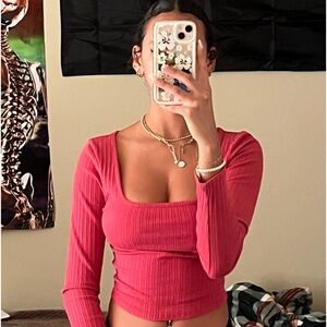 long sleeve crop top